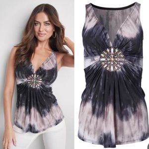(139) VENUS NEW tie dye embellished top